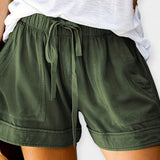 Finley | Magnificently Luxuriant Satin Belted Shorts