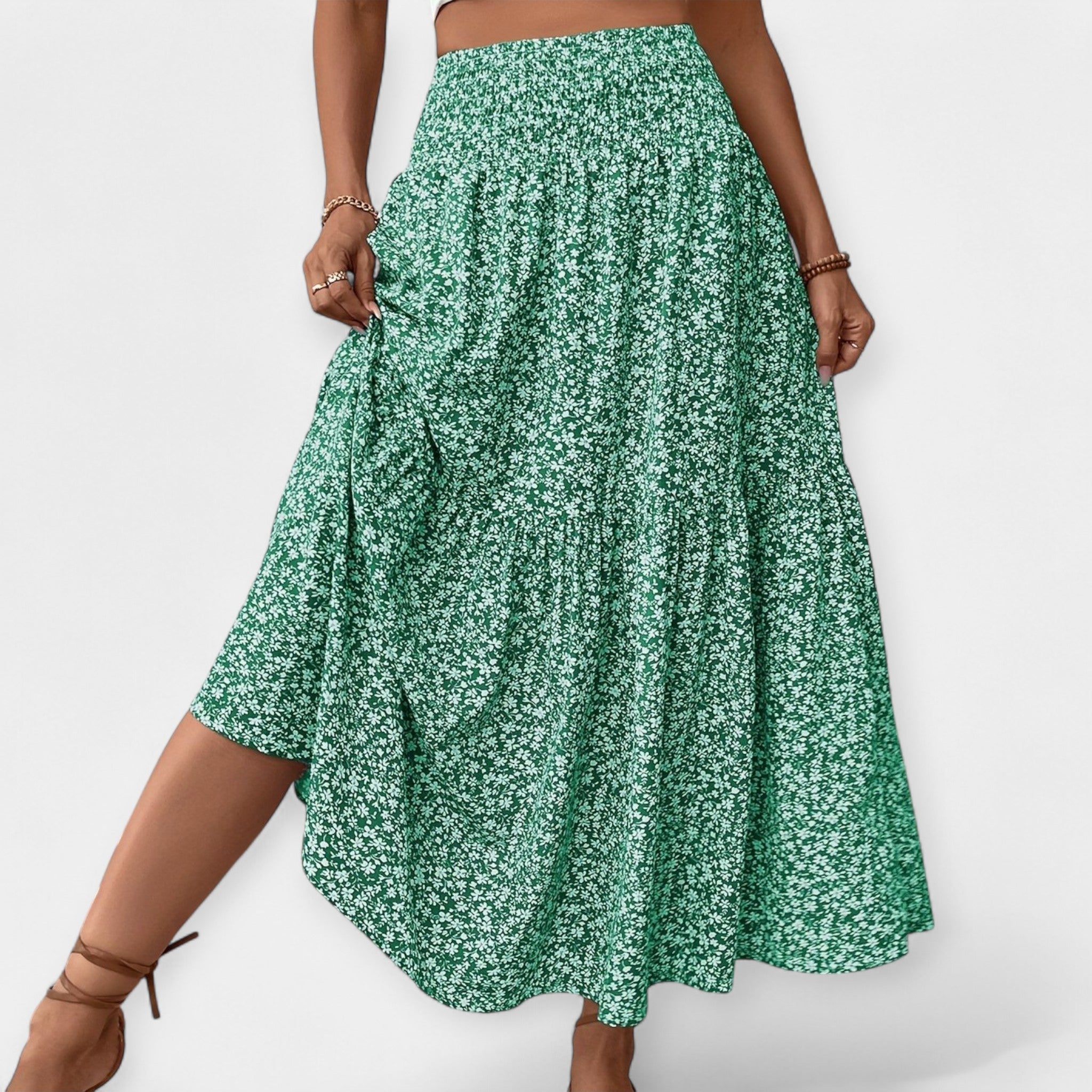 Charlotte Elizabeth Montgomery | Floral Print Midi Skirt