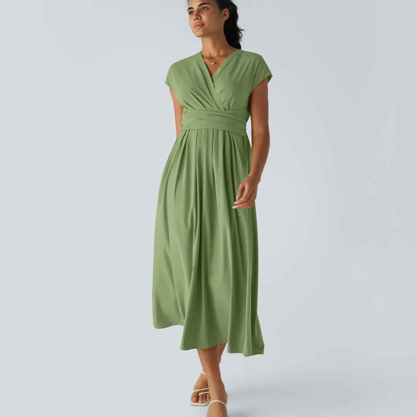 Olivia – Elegant Wrap Dress with High Waist