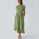 Olivia – Elegant Wrap Dress with High Waist