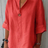 Ilja™ V-Neck Long Sleeve Loose Shirt
