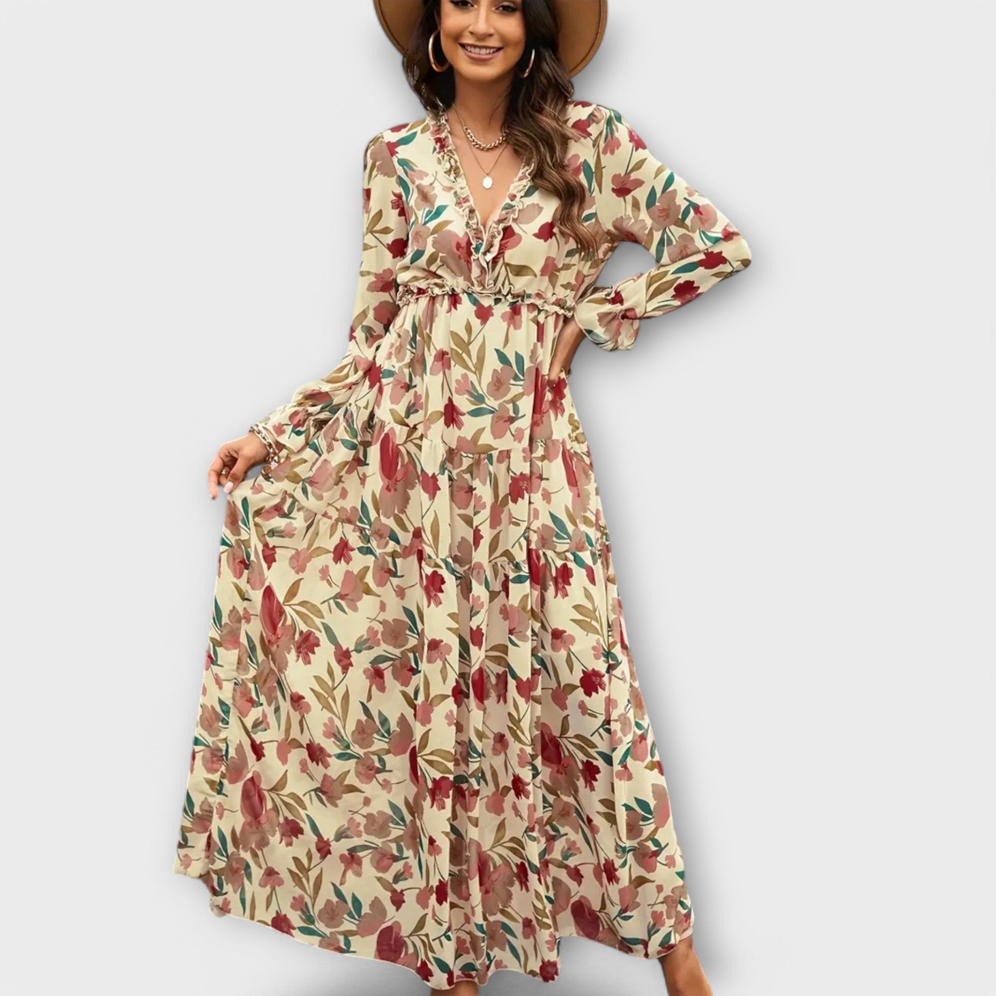 Alexandrina Louise | Maxi Dress With Embroidered Floral