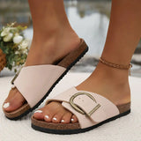 Women’s Sandals – Open Toe – Cushioned Contoured Footbed – Adjustable Buckle Strap