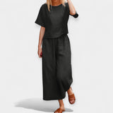 Alexandra Windsor | Airy Comfortable Linen Trousers Top