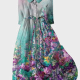 Alexandrina | Floral Dress With Gradient Colourways