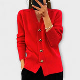 Charlotte | Vintage-Inspired V-Neck Jumper for Winter