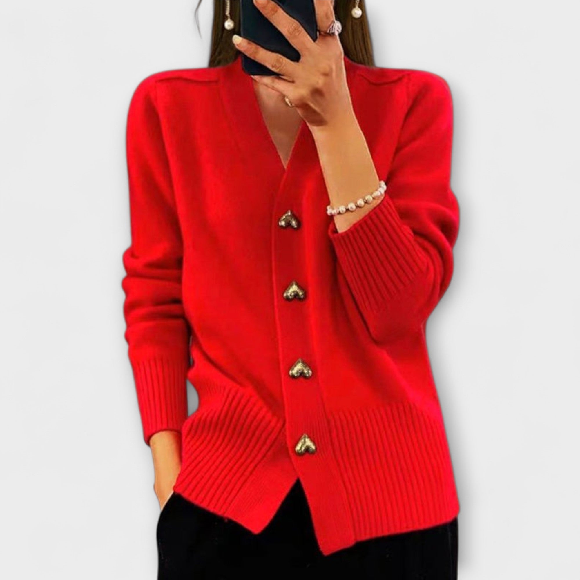 Charlotte | Vintage-Inspired V-Neck Jumper for Winter