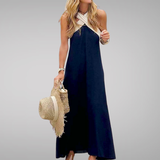 Eliza | Elegant Backless Dress with Stylish Cross-Neck