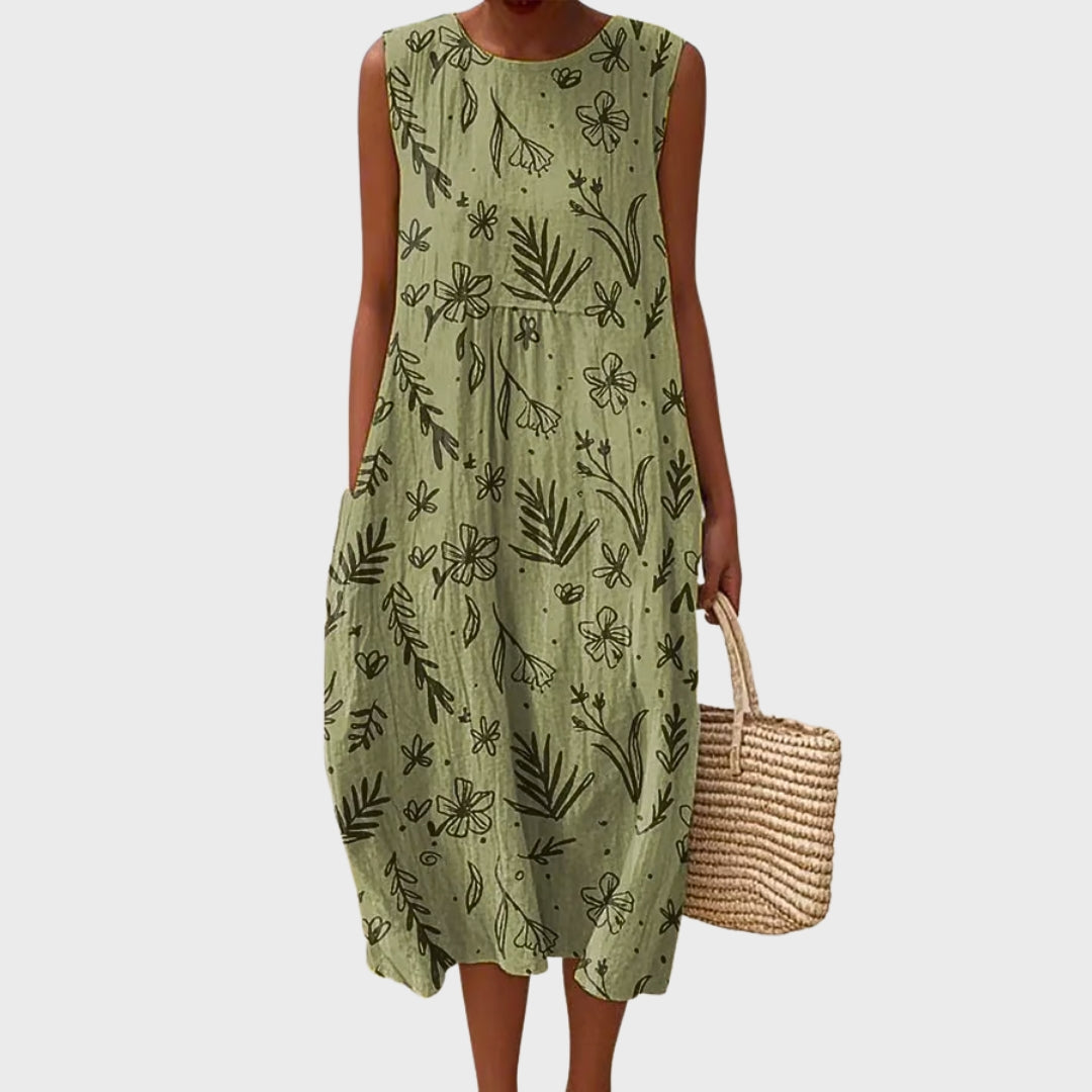 Leah | Cotton Floral Dress