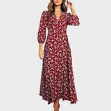Melina | Bohemian Floral Print Long Dress