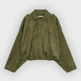 Catherine | Suede Oversized Warm Leather Jacket