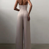 Women's High-Waist Spaghetti Strap Jumpsuit