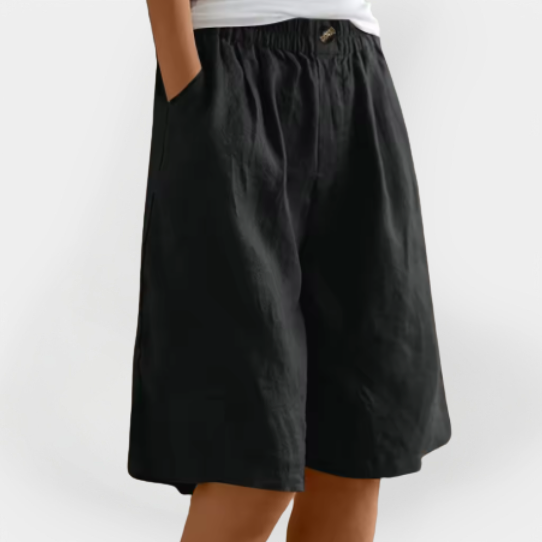 Rowan | Luxuriously Breathable Linen Shorts Pockets