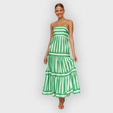Nooré | Capri Breeze Striped Maxi Dress