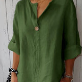 Ilja™ V-Neck Long Sleeve Loose Shirt