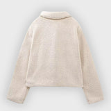 Lucy | Cropped Fleece Toggle Patch Pocket Jacket