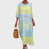 Isobel | Checkered Cotton Dress