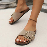 Women’s Sandals – Open Toe – Cushioned Contoured Footbed – Adjustable Buckle Strap