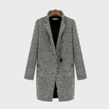 Zoe | Autumn Houndstooth Wool Coat
