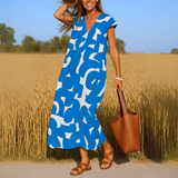 Charlotte | Elegant Flowing V-Neck Dress