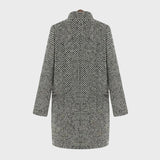 Zoe | Autumn Houndstooth Wool Coat