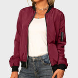 Erin | Autumn Long-Sleeve Bomber Jacket with Zipper
