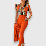 Aubrey | Two-Piece Leopard Print Statement Ensemble