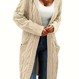 Women's cozy hooded cardigan