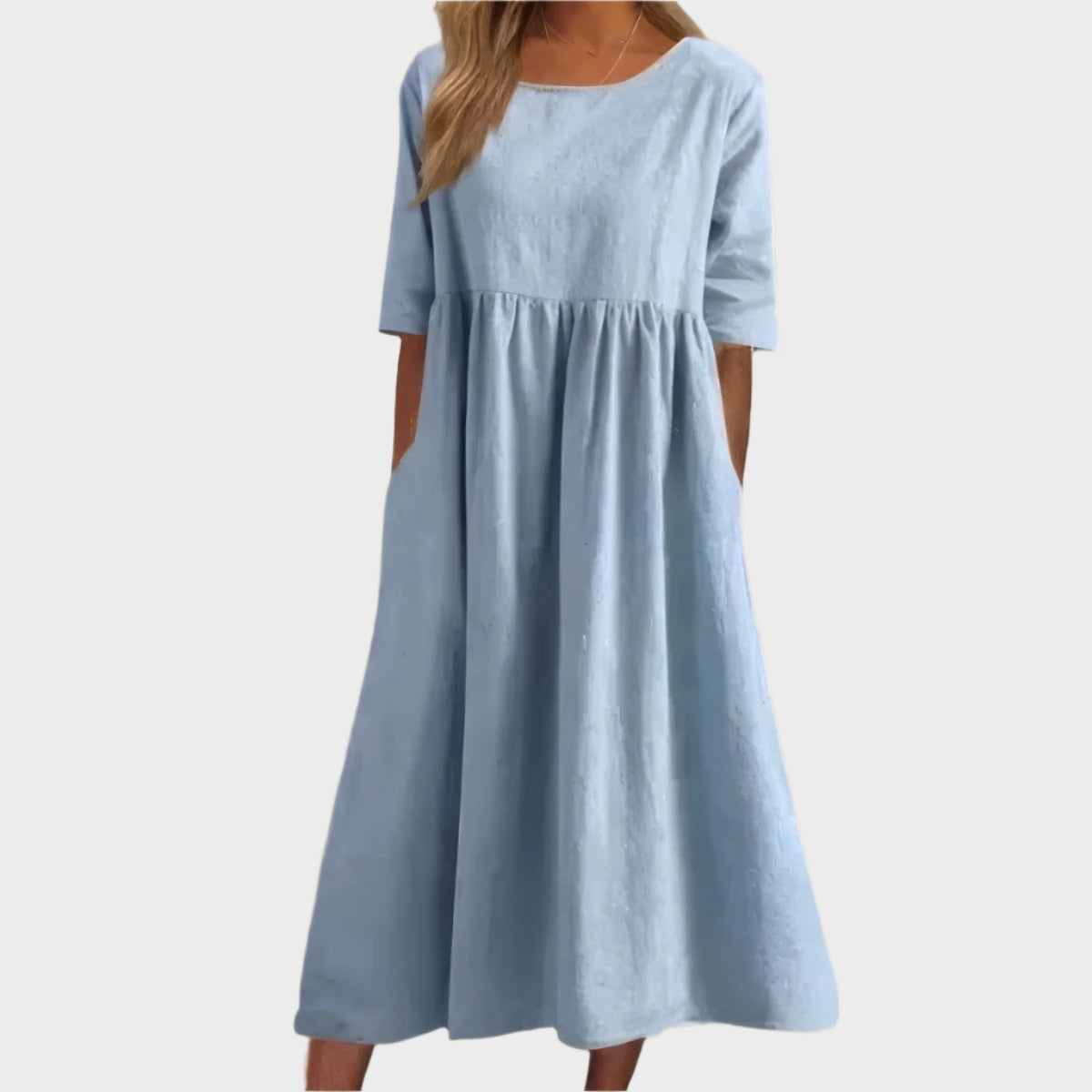 Charlotte | Linen Dress With Short Sleeves