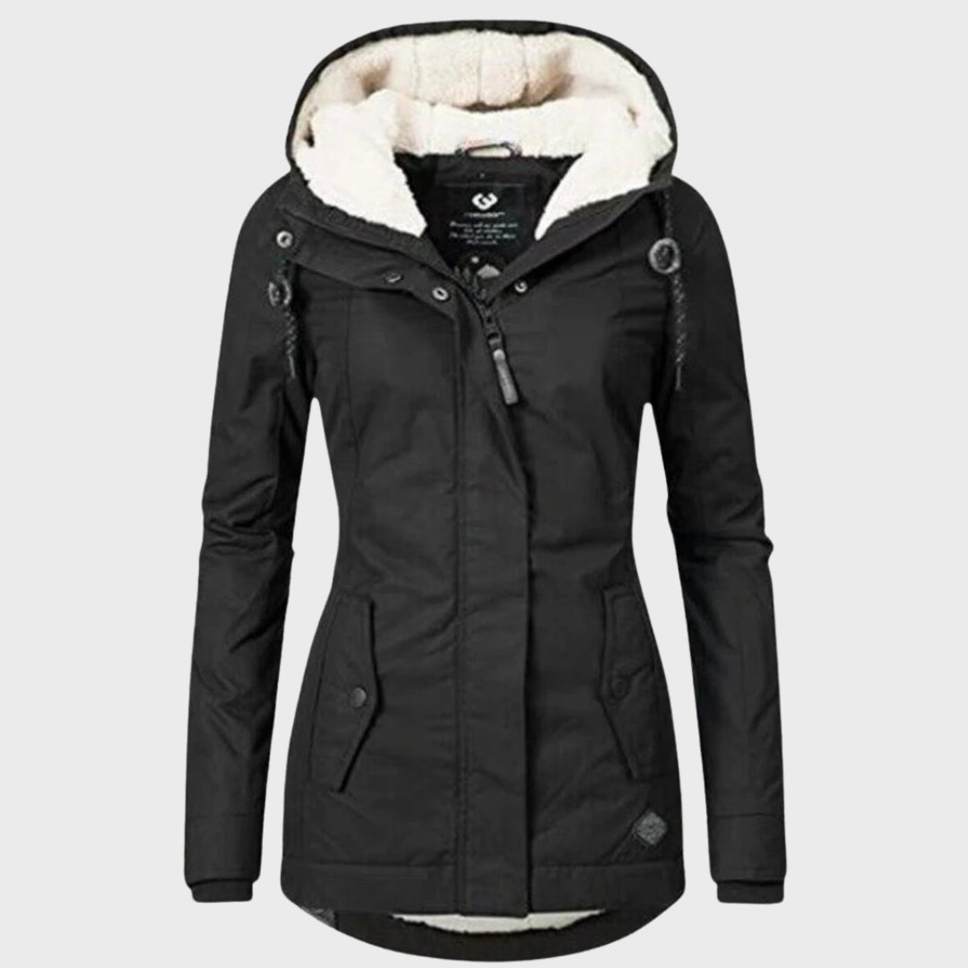 Maya | New Pleated Cotton Coat with Hood