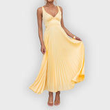 Lyra | Sunlit Pleated Maxi Dress