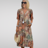 Clara | Soft V-Neck Midi Dress