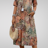Clara | Soft V-Neck Midi Dress
