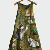 Morgan | Characterised Countryside Watercolour Dress