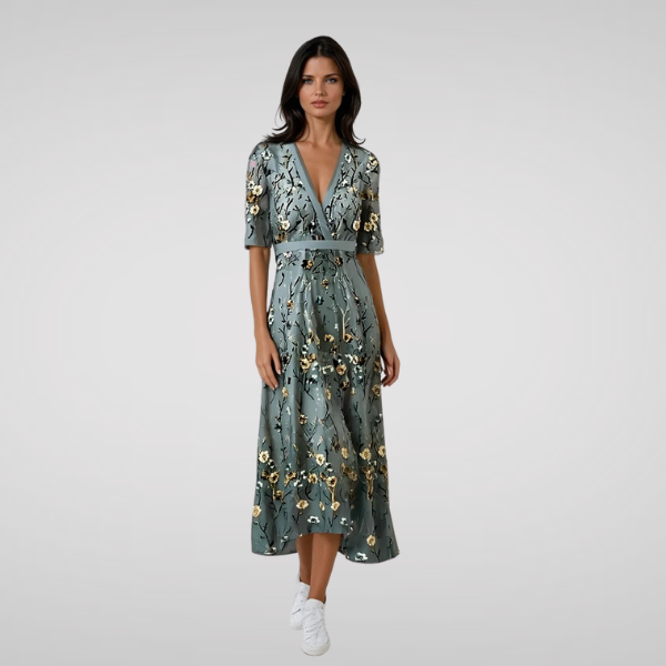 Poppy | Elegant Short-Sleeve Dress