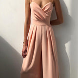 Women's High-Waist Spaghetti Strap Jumpsuit