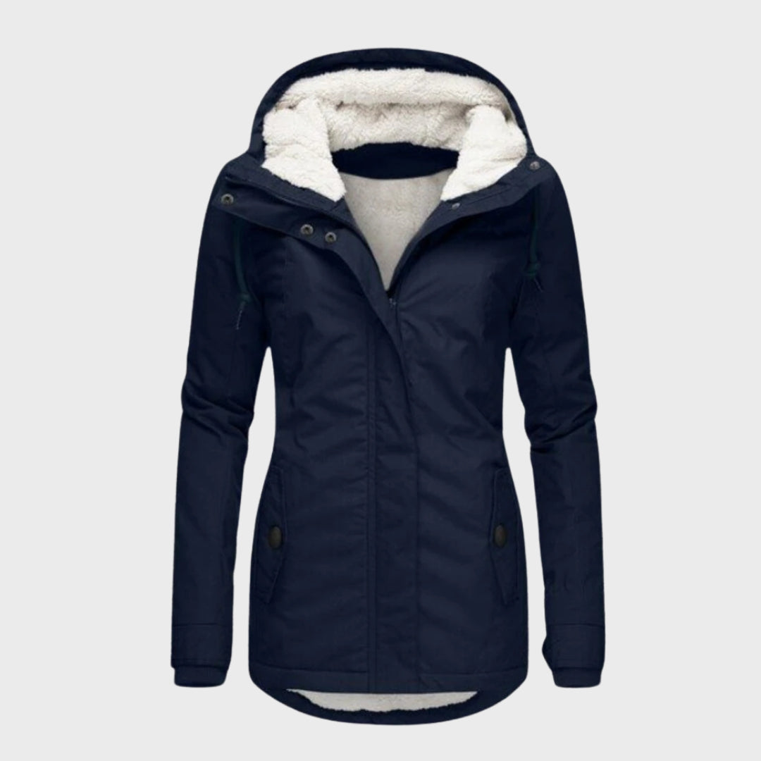 Maya | New Pleated Cotton Coat with Hood