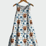 Alexandrina | Cow Print Magnificent Patterned Dress