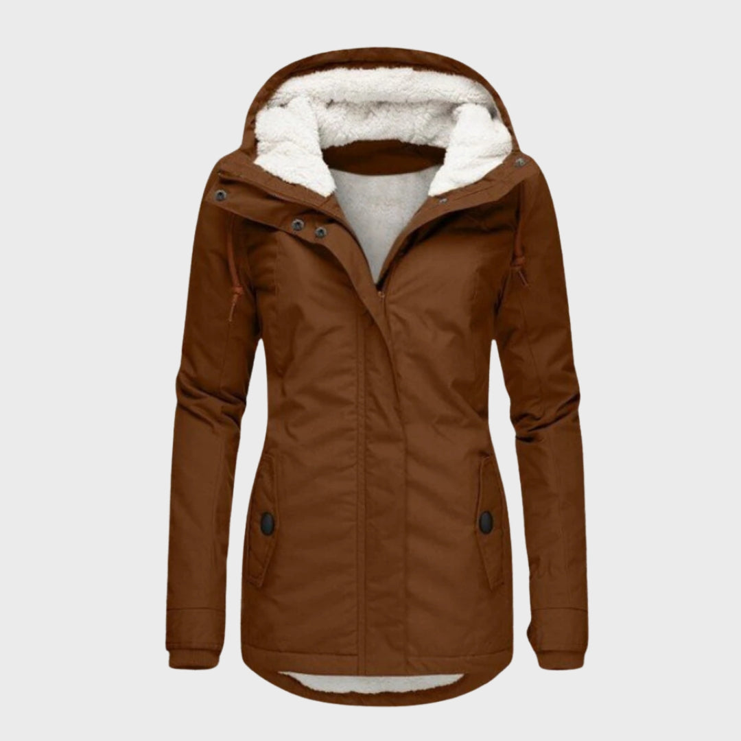 Maya | New Pleated Cotton Coat with Hood