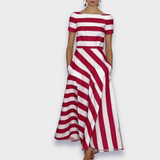 Catherine | Handmade Striped Maxi Dress Collection
