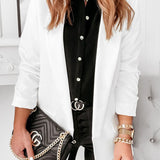 Stylish women's wrap collar blazer