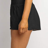 Women's casual loose waist high shorts