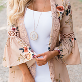 Women's casual patchwork top met print