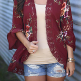 Women's casual patchwork top met print