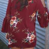 Women's casual patchwork top met print