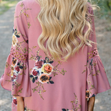 Women's casual patchwork top met print