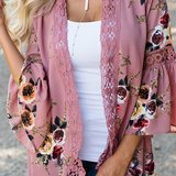 Women's casual patchwork top met print