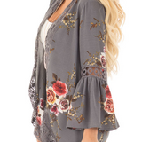 Women's casual patchwork top met print