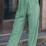 Women's Jogger Trousers - Relaxed Fit - Elastic Waist with Drawstring - Breathable Fabric