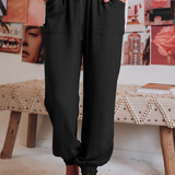 Women's Jogger Trousers - Relaxed Fit - Elastic Waist with Drawstring - Breathable Fabric